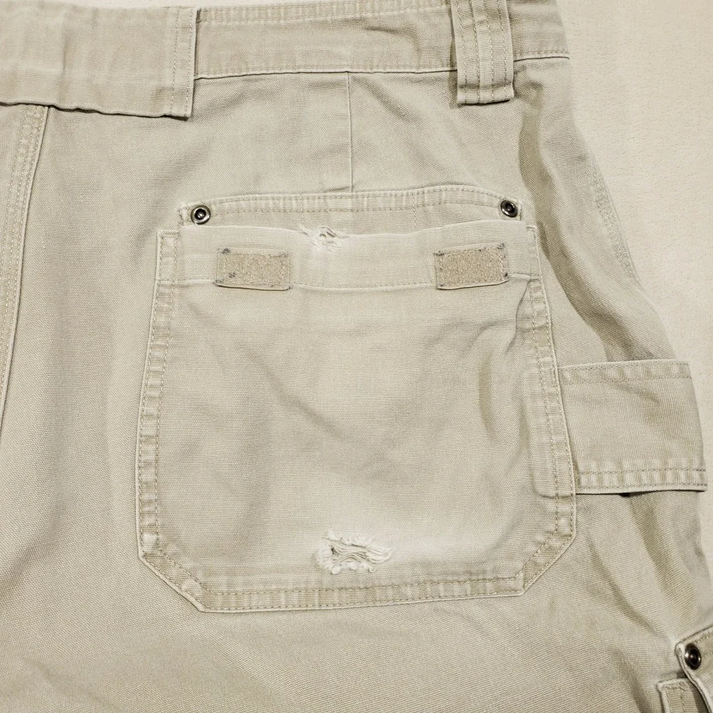 Duluth Trading Co Cargo Pants Mens 36x32 Tan Flex Fire Hose Workwear Trousers